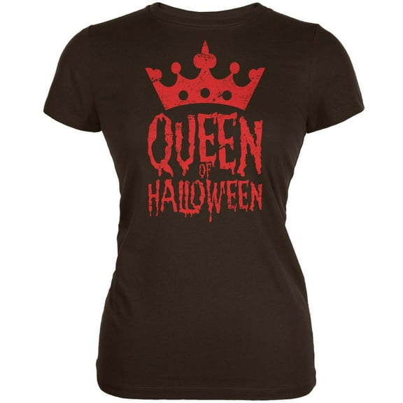 Halloween Queen Of Halloween Brown Juniors Soft T-Shirt - 2X-Large