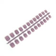 thumbnail image 2 of 24 piezas de uñas postizas Qarigey de ataúd esmerilado estilo francés morado 19, 2 of 5