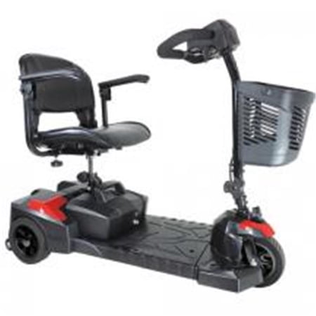 Complete Medical SFSCOUT4 Spitfire Scout 3 Wheel Red Compact Travel Scooter