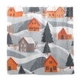thumbnail image 2 of Yayeee Shower Curtain with Hooks 72"x72" Waterproof Fabric Bathroom Hanging Decor, Gray Snow Houses, 2 of 5