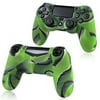 For PS4 Controller Silicone Skin Case Cover, Insten Rubber Silicone Protective Skin Case Cover Compatible With Sony PlayStation 4 PS4 Controller, Camouflage Navy Green