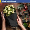 thumbnail image 6 of Black Wrapping Paper, 17.5" x 963" (80 1/4FT), Art Paper, Birthday, Bouquet Flower Wrapping, 80GSM 55LB, 6 of 7