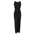 thumbnail image 4 of Summer Saving Wycnly Summer Dresses for Women 2 Pieces Sexy Bodycon Slit Skirts Sets Drawstring Dresses 2024 Sleeveless Round Neck Solid Long Formal Dress Black XXL, 4 of 6