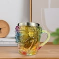 thumbnail image 4 of 200ml Book Cup Hand- Book Coffee Cup Female Reader Writing Gift Year's 's Day Gift Decorative Relief Stainless Steel, 4 of 5