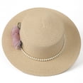thumbnail image 6 of Mgmyaa Women French Style Pearl Flower Summer Bucket Hat Elegant Wide Brim Beach Vacation Cap Foldable Lightweight Sun Protection Headwear by Mgmyaa, 6 of 9