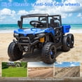 thumbnail image 5 of 2-In-1 24V 440W Kids Ride On Electric Dump Truck Car with Parental Remote, 4WD Electric Car with Anti-Collision Bar, Ride on Toy with Bluetooth/MP3, Gift for Kids Boys Girls Aged 3-5, Blue, 5 of 8