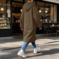 thumbnail image 4 of Perfectbot Women's Full Zip Maxi Length Hooded Sweatshirt Coat, Oversized Drop Shoulder Long Hoodie Duster Jacket, 4 of 7