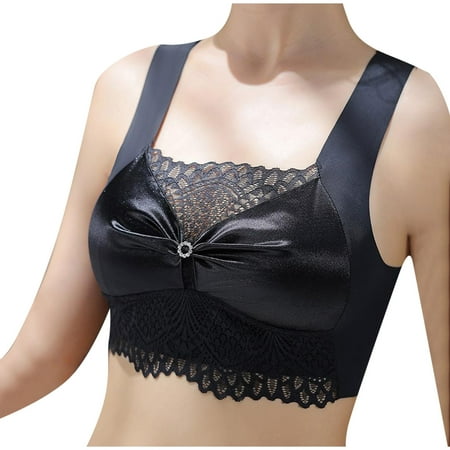 BYOIMUD Lace Bralette Bra Savings Gathering Chest Support Underwear T-shirt Bra Every Bra Wear Everywhere Comfort Gift for Women Fashion 2023 Plus Size Black XXL