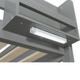 thumbnail image 6 of Bellemave Queen Bunk Bed with Storage and LED Light, Wooden Queen Over Queen Bunk Beds with USB Charging Station, Bunk Bed Frame with Built-in Shelves and Ladder, No Box Spring Needed（Gray）, 6 of 9