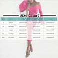 thumbnail image 3 of SMihono Elegant Off The Shoulder Bodycon Dress for Women Summer 2025 Bell Sleeve Semi Formal Wedding Guest Cocktail Dresses Hot Pink XL, 3 of 7