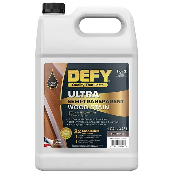DEFY Ultra Semi-Transparent Wood Stain Butternut gal