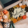 thumbnail image 4 of Halloween Door Mat,Halloween Jack-O-Lantern Pumpkin Outdoor Mats for Front Door,Halloween Indoor Entrance Non-Slip Doormat Entryway Welcome Rubber Mats for Front Porch Decor 30" x 17", 4 of 6