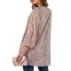 thumbnail image 2 of Mujeres Linterna Manga Cárdigan Moda Clásico Estampado De Leopardo Otoño Invierno Manga Larga Camisas Impresas Tops Albaricoque M, 2 of 6