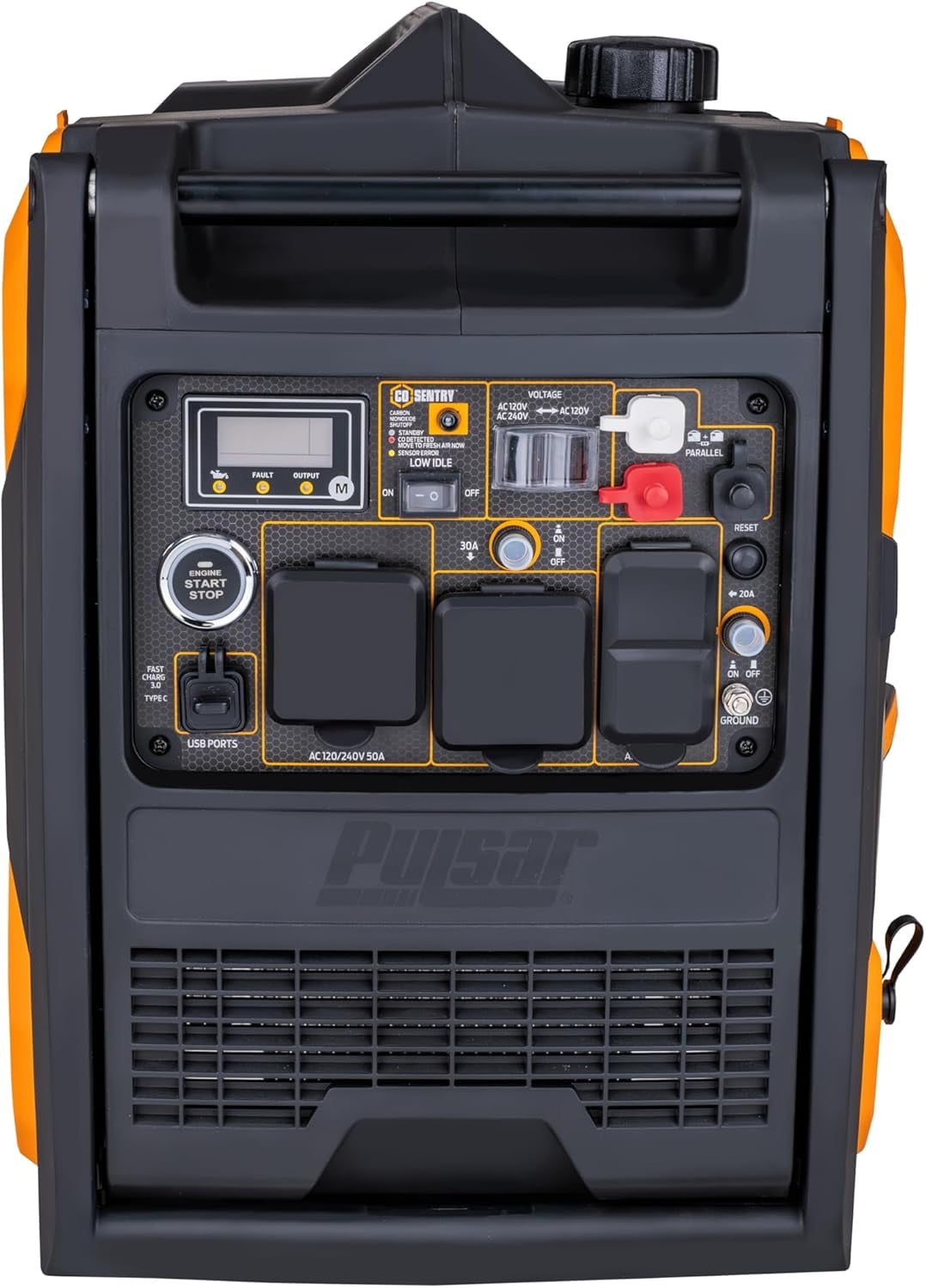 Pulsar 6000 Watt Portable Inverter Generator, Dual Fuel Gasoline & Propane, Remote Electric Start, CO Sensor, Parallel Capable, Super Quiet, Use for RV, Camping, Outdoor & Home