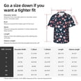 thumbnail image 5 of Pofeuu Cherry Blossoms Print Hawaiian Shirt for Men Sleeves Casual Button Down Summer Beach Dress Shirts T-Shirts,Small, 5 of 7