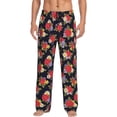 thumbnail image 1 of Balery Red Rose Flower Pantalones de pijama para hombre, pijama ultraligero, pantalón de descanso-Large, 1 of 6