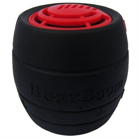 BeatBoom Wireless Speaker System Portable Rechargeable Black/Red 30ft