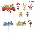 thumbnail image 4 of Entireivity 9 in 1 Christmas Cupcake Toppers Festive Cake Decor Party Favors for Home Party (Random Style), 4 of 8