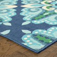 thumbnail image 4 of Style Haven  Martinque Floral Indoor-Outdoor Blue/ Green Area Rug 8'6" x 13' 9' x 12' Outdoor, Indoor Living Room, Patio Rectangle, 4 of 5