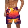 thumbnail image 2 of Horkkom Mens Swim Trunks Summer Drawstring Beach Shorts Vacation Hawaiian Shorts with Pockets Casual Swimwear, Gifts for Men, 2 of 5