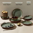 thumbnail image 3 of Pokini Stoneware Dinnerware Sets, Ceramic Plates and Bowls Sets, Microwaveable & Dishwasher Safe Dish Sets for 4, Kitchen Dinner Plates & Cereal Bowls, Sage Green, 3 of 8