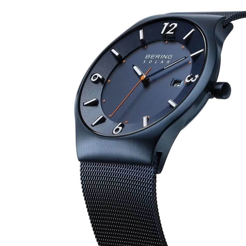 Bering Unisex Luxury Watch Blue Mesh Stainless Adjustable Bracelet Blue Dial NIB BERING Women main image 4