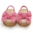 thumbnail image 3 of Odeerbi 2025 Babies First Walkers Baby Girls Bow Knot Sandals Cute Summer Flat Princess Shoes Infant First Walkers, 3 of 9
