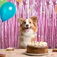 thumbnail image 4 of Transemion Rideau de Pluie Rose 2*1 m Rideau à Franges 2 m 6,5 Pi, 4 of 9