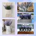 thumbnail image 2 of 8 Bundles Artificial Lavender Flowers Flocked Plastic with Silk Flowers for Wedding Decor Bouquet Indoor Outdoor Home Kitchen Office Table Window Box (Purple), 2 of 8