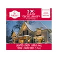 300Count Clear Incandescent Icicle Christmas Lights with White Wire