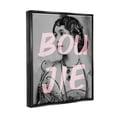 thumbnail image 3 of Stupell Industries Boujie Vintage Woman Portrait Trendy Pink Text Graphic Art Jet Black Floating Framed Canvas Print Wall Art, Design by Daphne Polselli, 3 of 5