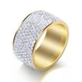 thumbnail image 4 of EOEMY 8 Rowes Wedding Cz Ring Women'S Stainless Steel Silver/Gold/Black Band Size 6-12, 4 of 6