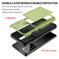 thumbnail image 2 of Dteck Case for Samsung Galaxy S21 Ultra 6.8-inch,Shockproof Wallet Card Slot Holder Pocket Slide Slim Fit Dual Layer Soft TPU Hard PC Hybrid Protective Back Cover,Green, 2 of 6