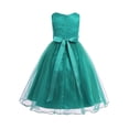 thumbnail image 4 of Alvivi Kids Sequined Lace Mesh Flower Girls Dress Princess Pageant Wedding Bridesmaid Birthday Party Dress Grown Green 4, 4 of 7