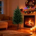 thumbnail image 5 of 6 Pcs Artificial Pine Branches 24" Christmas Artificial Pine Picks Branches Green Pine Needles Frosted Faux Pine Picks Greenery Stems for Christmas Tree Garland Wreath Vase DIY Crafts Home Winter,a+b, 5 of 14