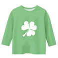 thumbnail image 3 of KyCheLot St.Patrick's Day Tops for Girl Round Neck 3/4 Sleeve Print Stretchy Breathable Blouses Tops 3-13 Years, 3 of 4
