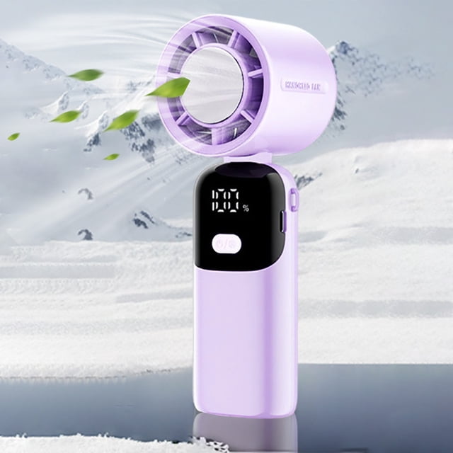 Handheld Mini Fan with Digital Display, USB Rechargeable Portable Battery Fan for Travel and Outdoor, 100 Speed Settings, Compact Fan, 1 Pack
