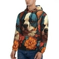 thumbnail image 3 of Salouo Vintage Colorful Flower French Bulldog Pattern Men's Fall Hoodie Sweatshirt,Sport Hoodie with Pockets for Men Pullover Casual Hooded Sweatshirt-Small, 3 of 7