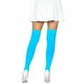 thumbnail image 2 of Leg Avenue Womens Opaque Nylon Thigh High, Neon Blue, One Size, 2 of 5