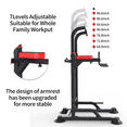 thumbnail image 7 of Power Tower Dip Station Workout equipment Pull up Bar for Home Gym Adjustable Height Strength Training Fitness Excercise Equipment,Load 680LBS, 7 of 7