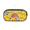 thumbnail image 1 of Bolsa de lápices con estampado de dibujos animados de Pokémon para niños, Pikachu, alta capacidad, suministros escolares, regalo, 21x5x10cm QYM unisex, 1 of 2