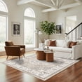 thumbnail image 4 of 6ft Square Living Room Area Rug: Washable Oriental 6x6 Rugs For Bedroom Dining Non-slip Entryway Kitchen Carpetwater Resistant Light Weight Floor Mat Bathroom Laundry Room(6x6 Beige), 4 of 7