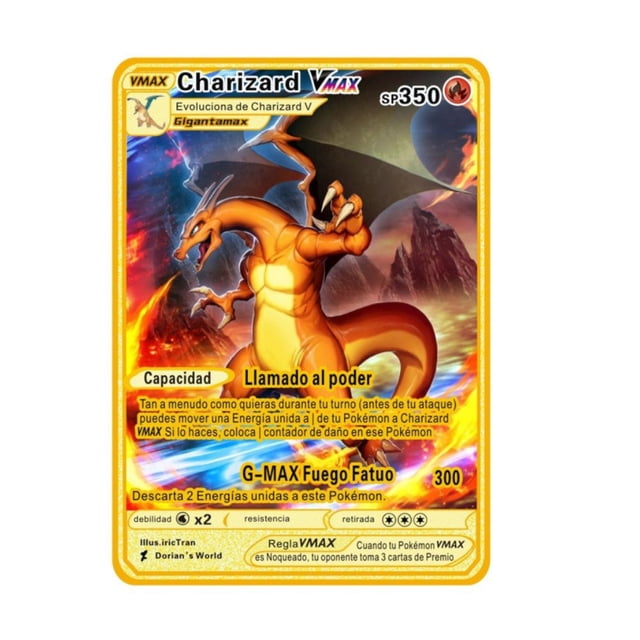 Arceus-tarjeta de monstruo de bolsillo Vmax Gx, carta de Pokémon de metal y hierro español, regalo para niños, colección de juegos, 2023, nuevo, 10000