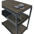 thumbnail image 5 of Bamboo & Steel Frame Nightstand/End Table with Wireless USB Charger Brushed Gray, 5 of 5