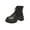 Black, variant on Boots for Women Round Toe Low Heel Thick Sole Lace-up Ankle Boots Women's Casual Comfortable Boots Winter Outdoor Dressy Booties Shoes