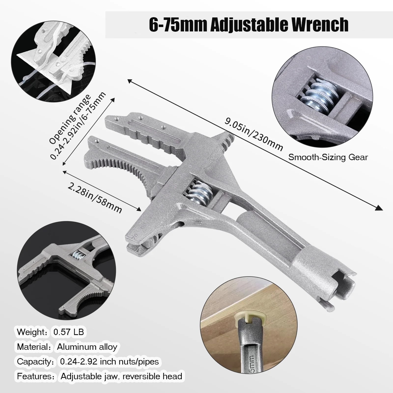 Pershook Multifunctional Faucet Sink Basin Wrench Tool Set,Plumbing Tools for Tight Spaces,Adjustable Wrench,Plumber Wrench for Toilet,Kitchen Repairs