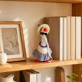 thumbnail image 5 of 7-Inch Desktop Goose Country Style Pearl Necklace Outfit Set – Mini Figurine for Office Desk, Polyester, 5 of 6
