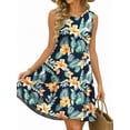 thumbnail image 3 of UVN Summer Tank Dresses for Women Crew Neck Flowy Midi Ladies Beach Dresses Casual Sleeveless Sundresses with Pockets, 3 of 9