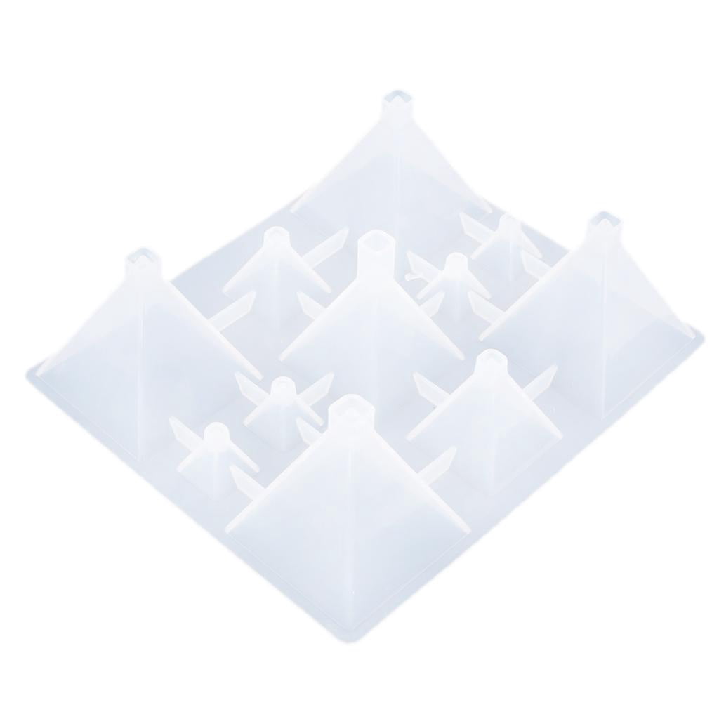 Milageto 1Set Pyramid Silicone Mould DIY Resin Art Craft Jewelry Making Pendant Molds