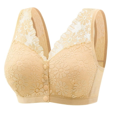 LLYWEY No Wire Bras for Women Discounts Women s Bras Ladies Nursing Bra Style-811 Women Convertible Bra Feature Adult Female Plus Size Sports Bras Beige 42B